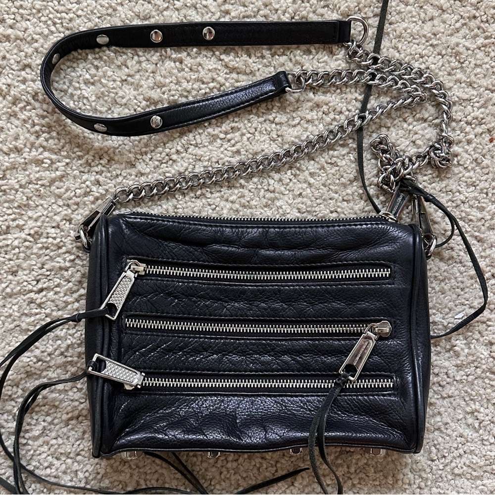 Rebecca Minkoff Black Leather Crossbody Bag